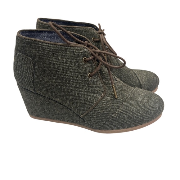 Toms Women Desert Wedge Lace Up Booties - Picture 2 of 7